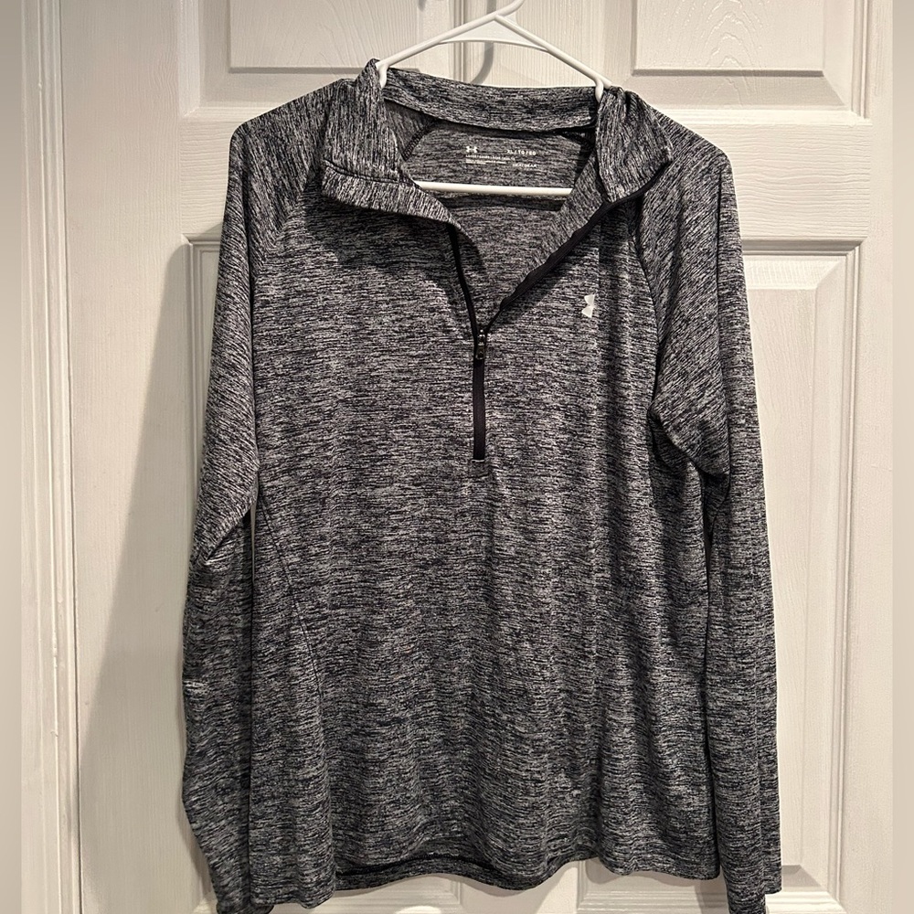 Under armour quart zip pull over.
